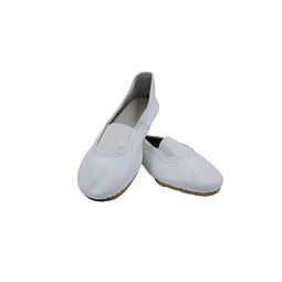 Zapatillas de Gimnasia Ritmica Cuero Blanco
