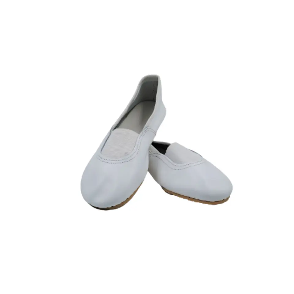 Zapatillas de Gimnasia Ritmica Cuero Blanco 1