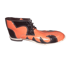 Zapato de Payaso Negro-Naranjo