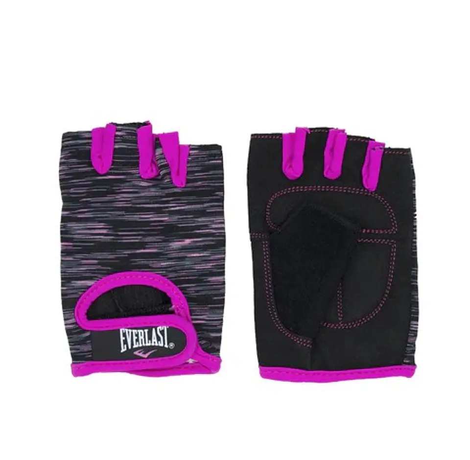 Guantes Fitness Everlast Breeze Mujer Negro Rosado 1