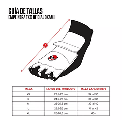 Empeineras de Taekwondo Okami Blanco