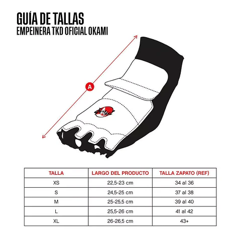 Empeineras de Taekwondo Okami Blanco
