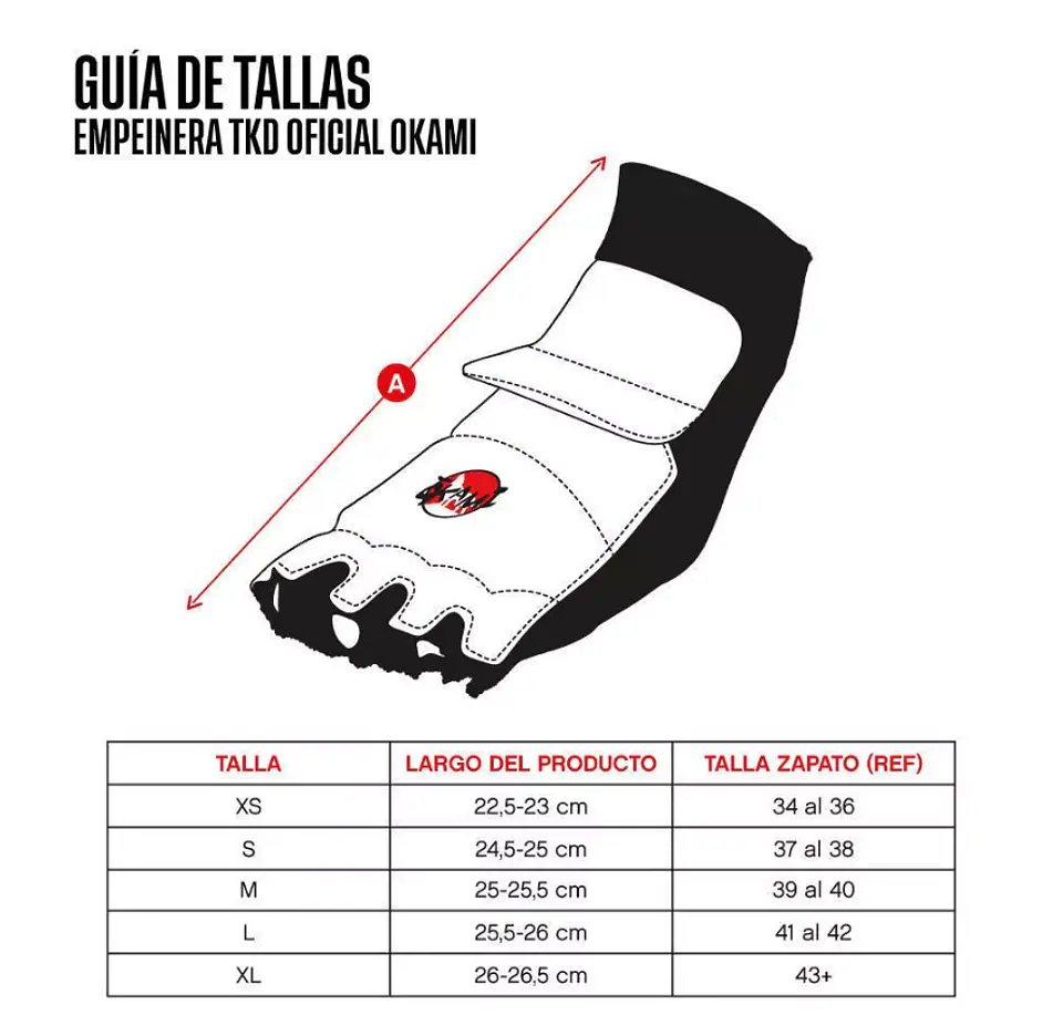 Empeineras de Taekwondo Okami Blanco 2