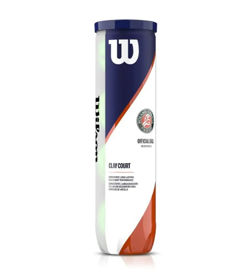 Tarro de Pelotas de Tenis Wilson Roland Garros Clay x4 1