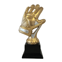Trofeo Mejor Arquero Guante Resina Dorado 27 cm