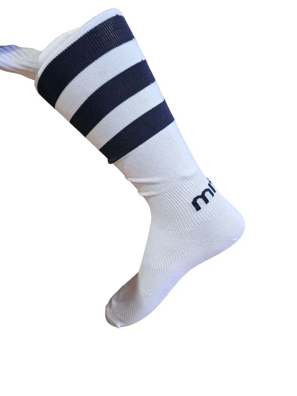 Medias de Fútbol Mitre Lisa Adulto Blanco Azul 2