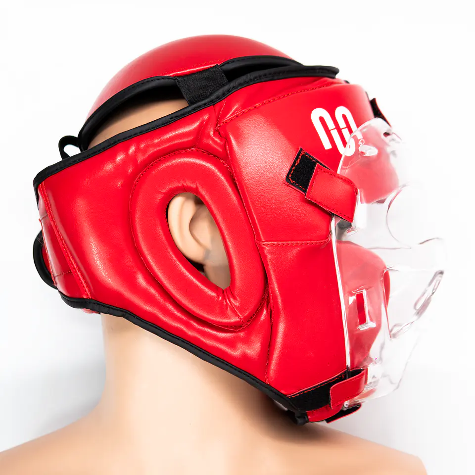 Cabezal De Artes Marciales Con Mica Muuk Rojo 6