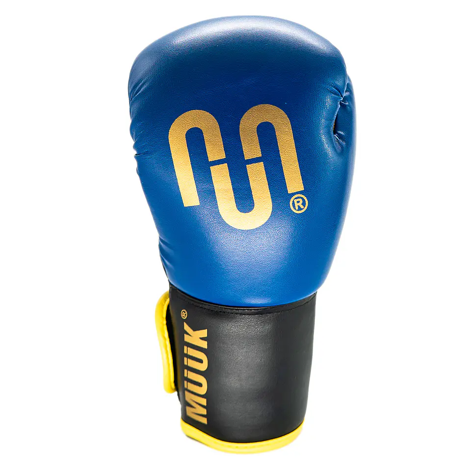 Guante De Box PU Impact Muuk Negro-Azul 1