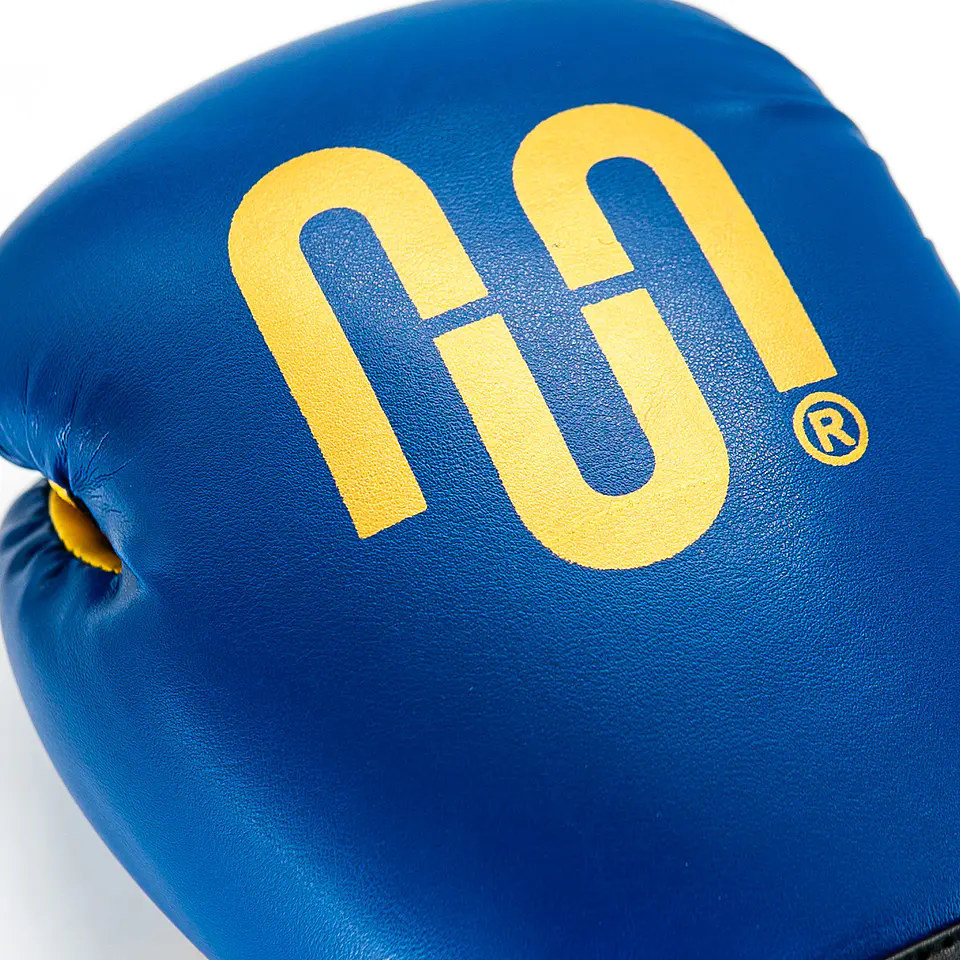 Guante De Box PU Impact Muuk Negro-Azul 3