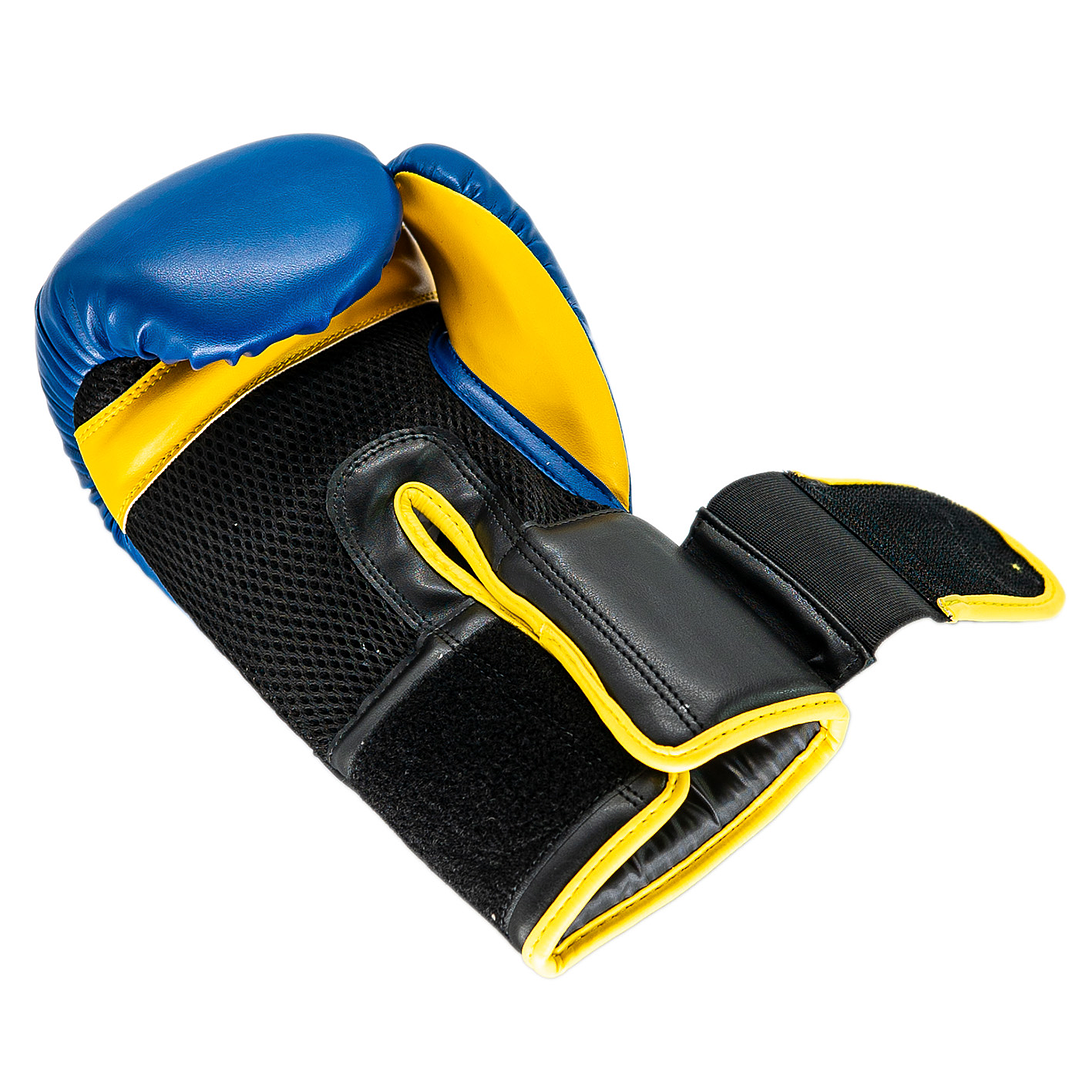 Guante De Box PU Impact Muuk Negro-Azul 5