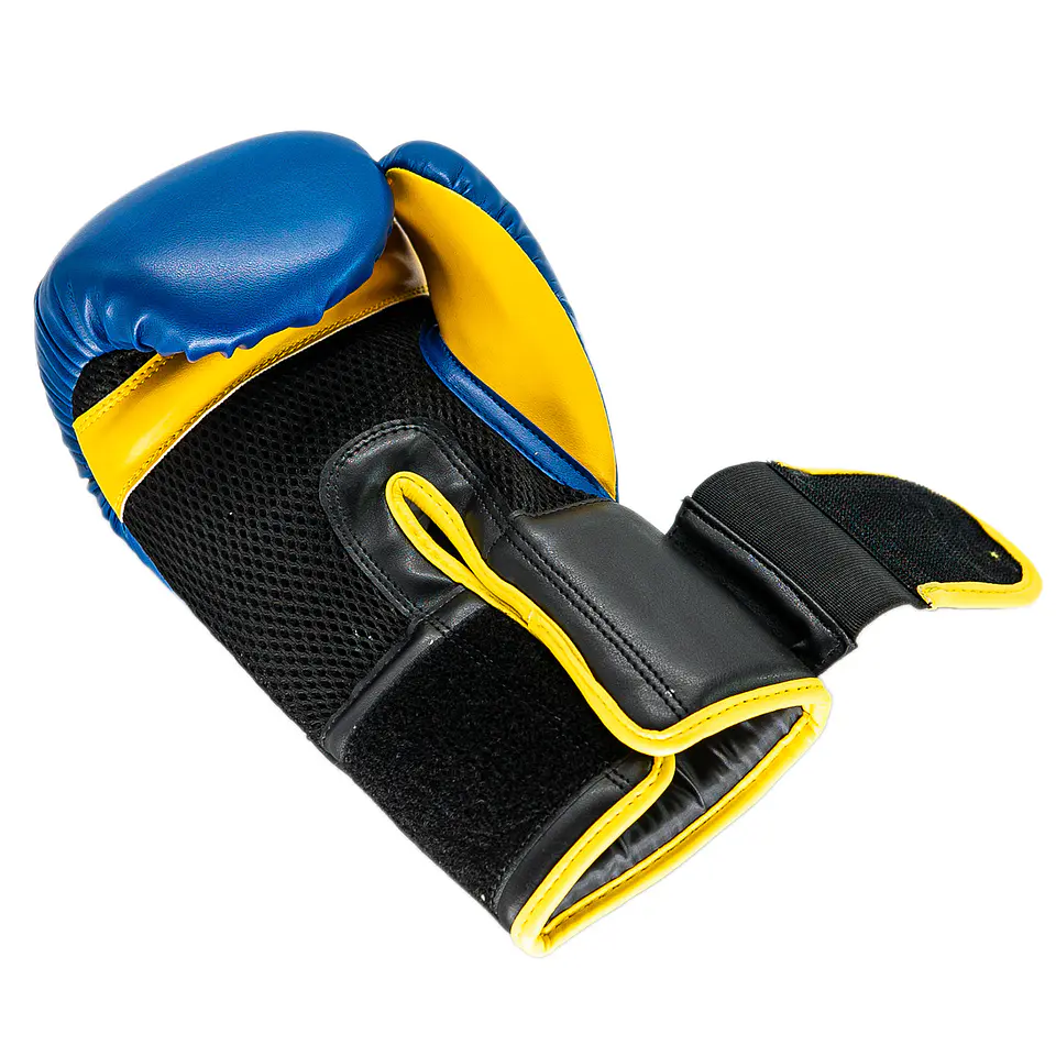 Guante De Box PU Impact Muuk Negro-Azul 5