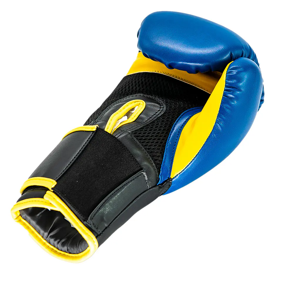 Guante De Box PU Impact Muuk Negro-Azul 6