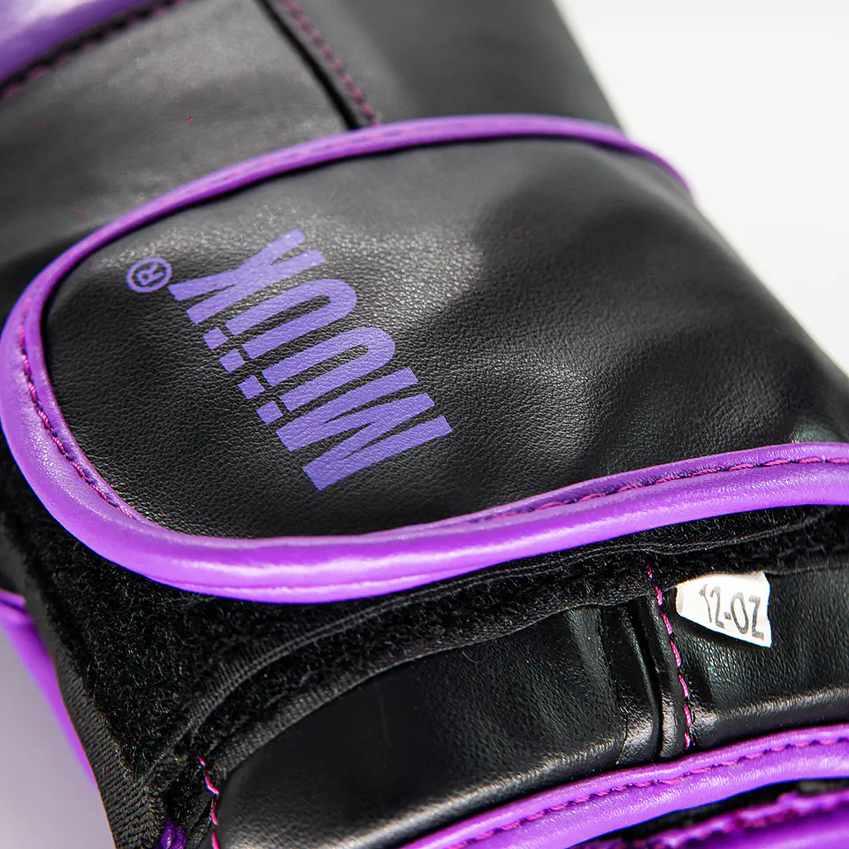 Guante De Box Muuk PU K.O. Negro-Púrpura 8