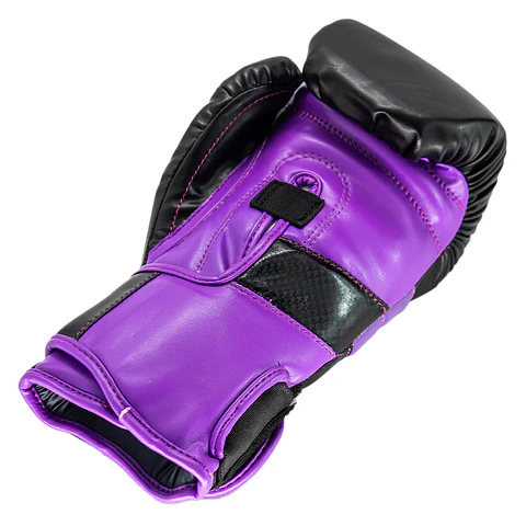 Guante De Box Muuk PU K.O. Negro-Púrpura