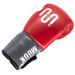 Guante De Box PU Impact Muuk Rojo-Gris