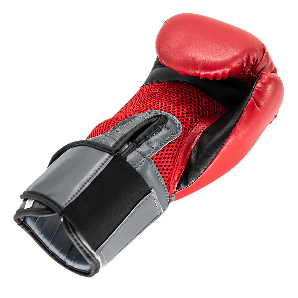 Guante De Box PU Impact Muuk Rojo-Gris 7