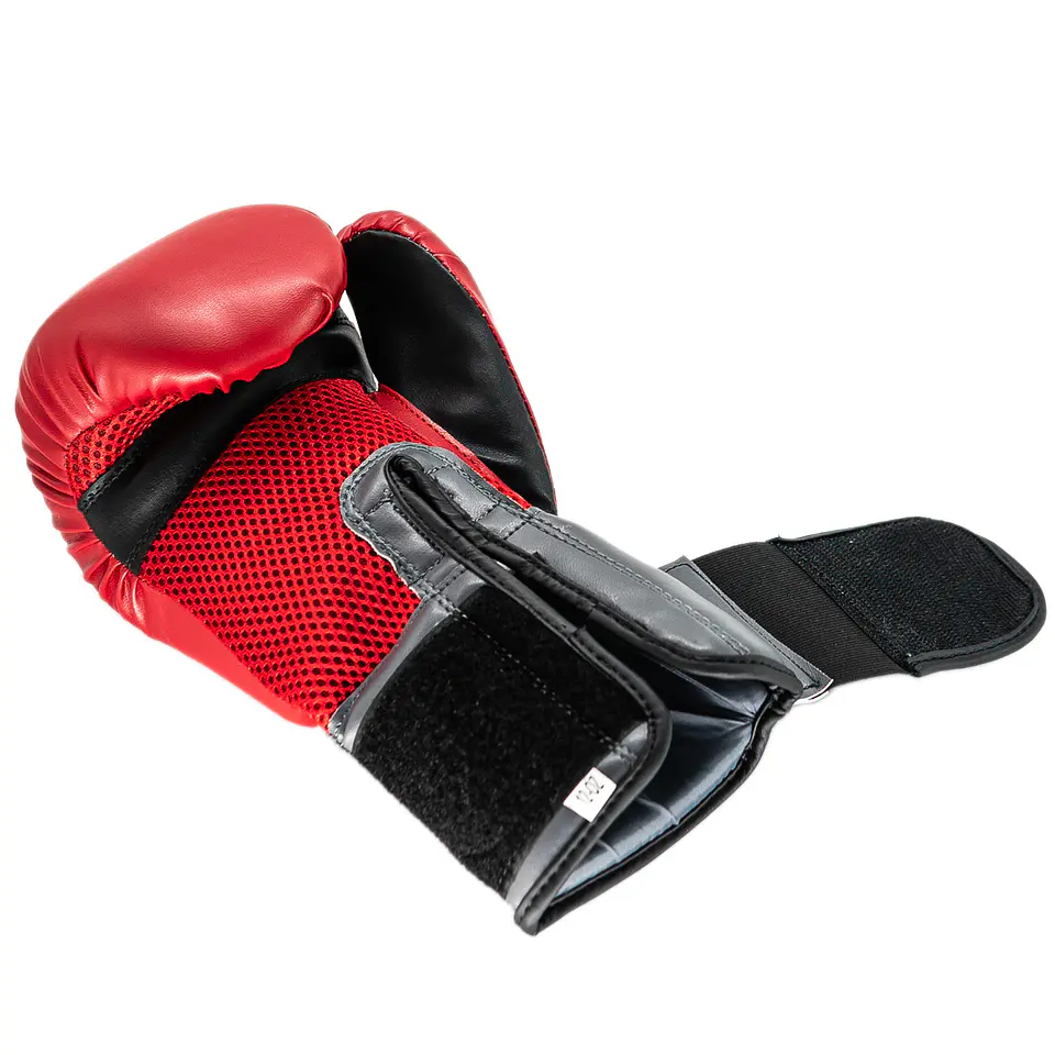 Guante De Box PU Impact Muuk Rojo-Gris 8