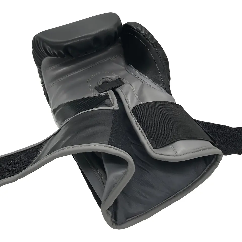 Guante De Box Muuk PU K.O. Negro-Gris 3