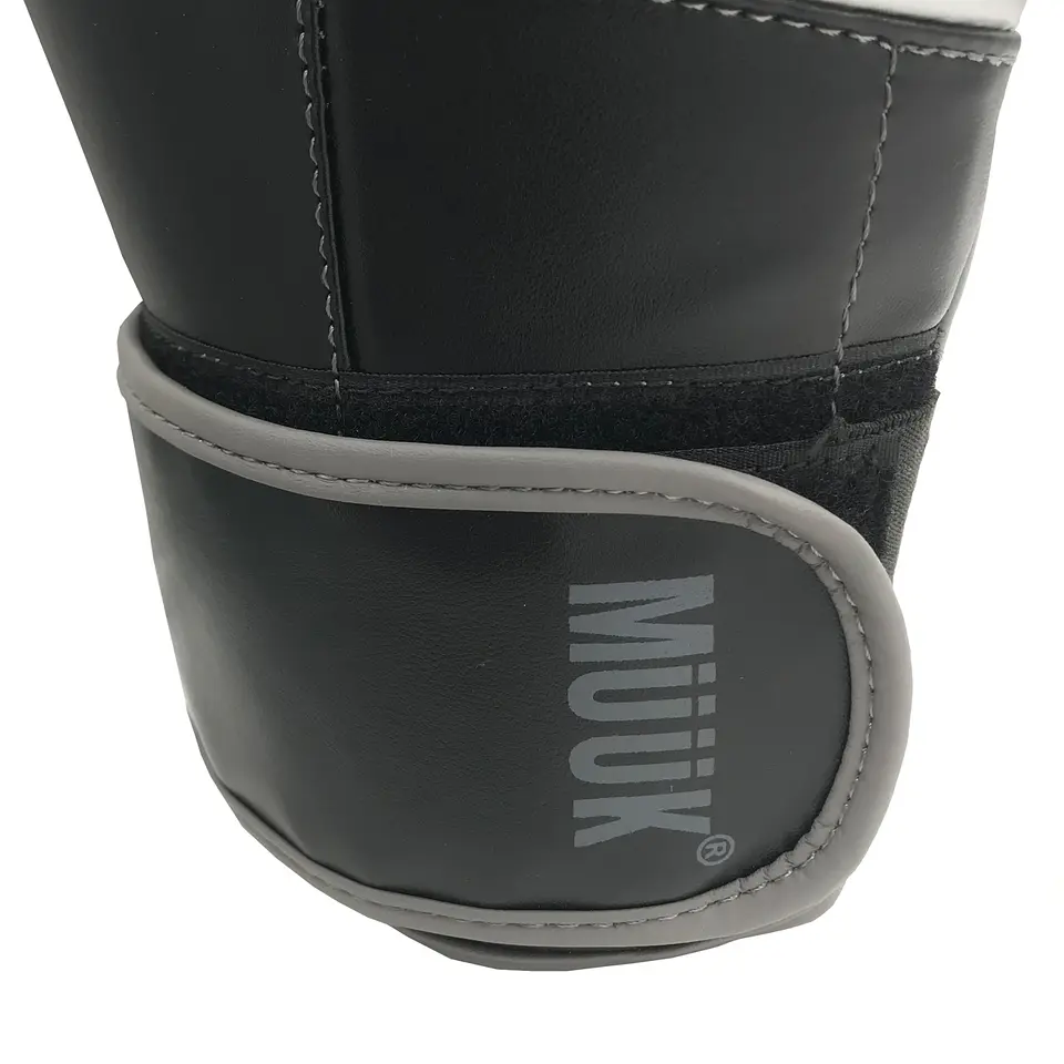 Guante De Box Muuk PU K.O. Negro-Gris 7