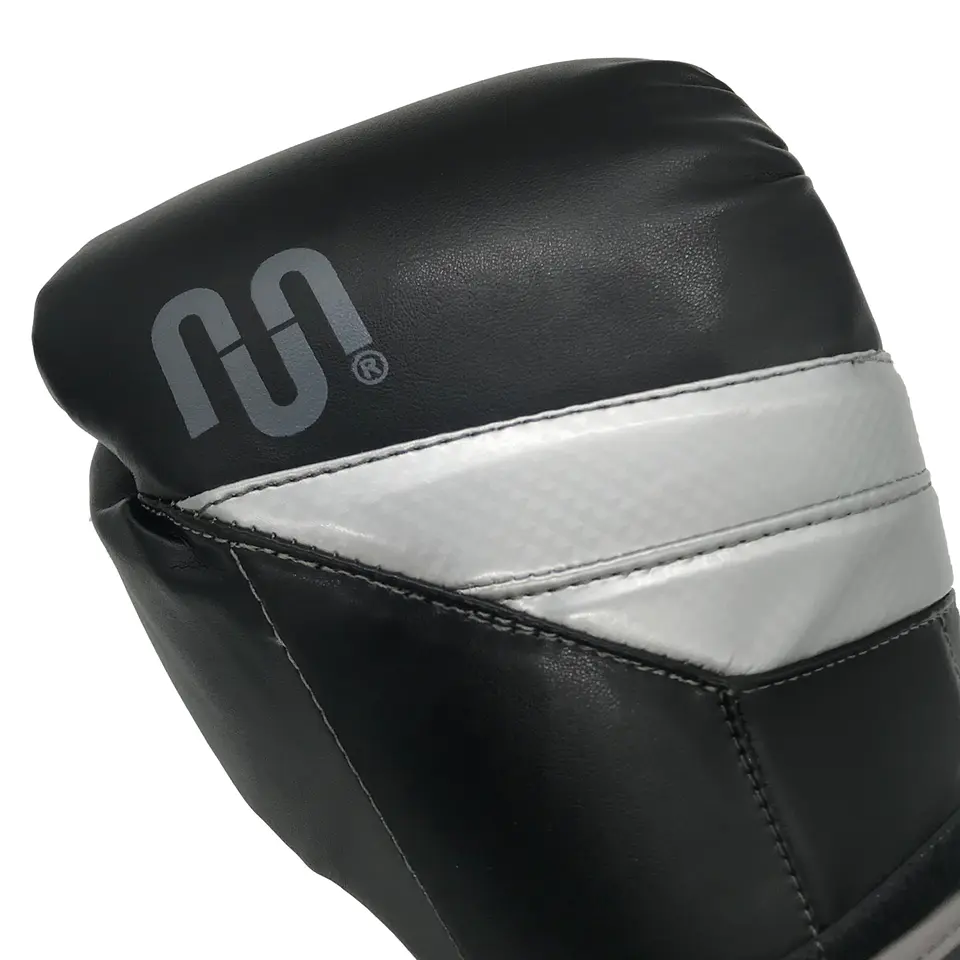 Guante De Box Muuk PU K.O. Negro-Gris 6