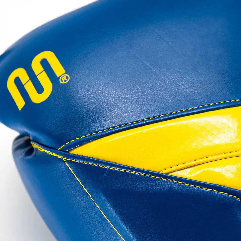 Guante De Box Muuk PU K.O. Azul-Amarillo 6