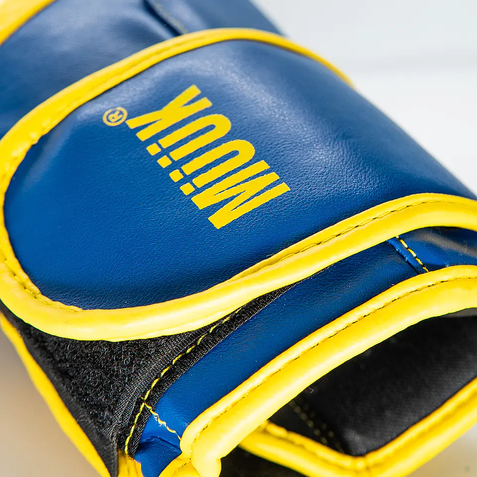 Guante De Box Muuk PU K.O. Azul-Amarillo 7