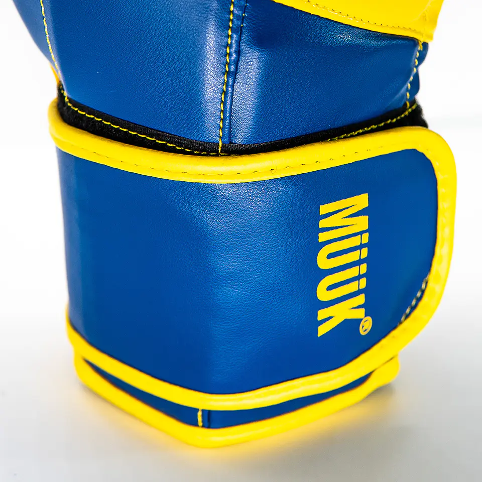 Guante De Box Muuk PU K.O. Azul-Amarillo 8
