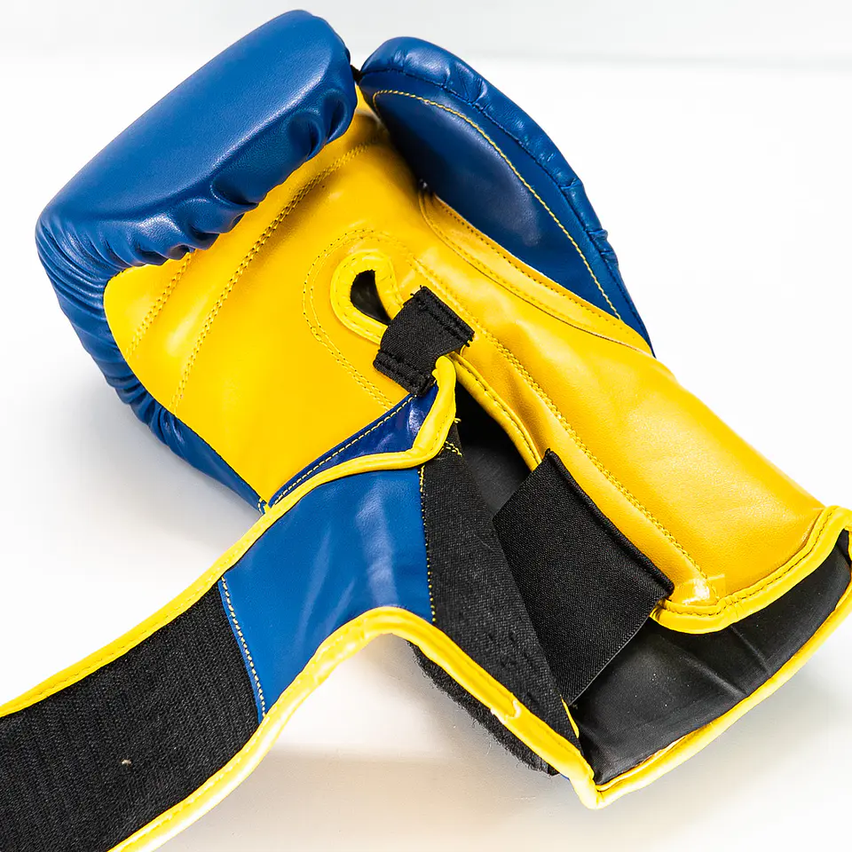 Guante De Box Muuk PU K.O. Azul-Amarillo 10