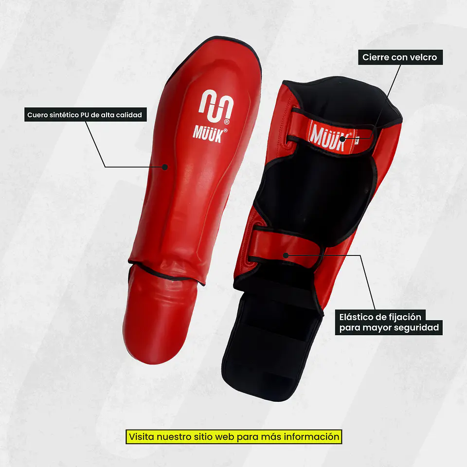 Canillera De Artes Marciales Muuk Pro Rojo 10
