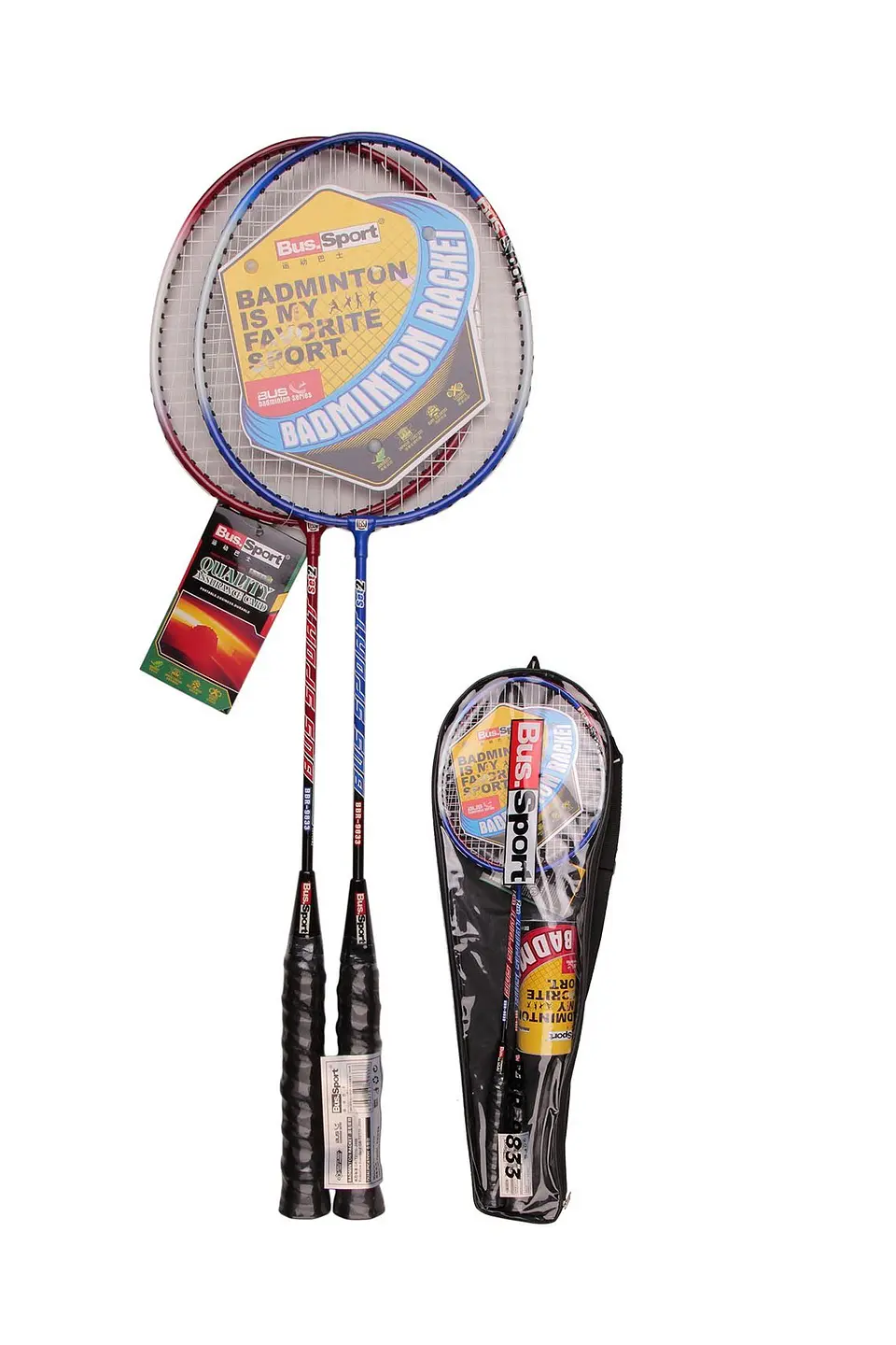 Set De Badminton Bus Sport 2 Raquetas 3 Plumilla 1