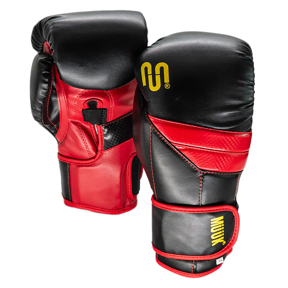 Guante De Box Muuk PU K.O. Negro-Rojo 1