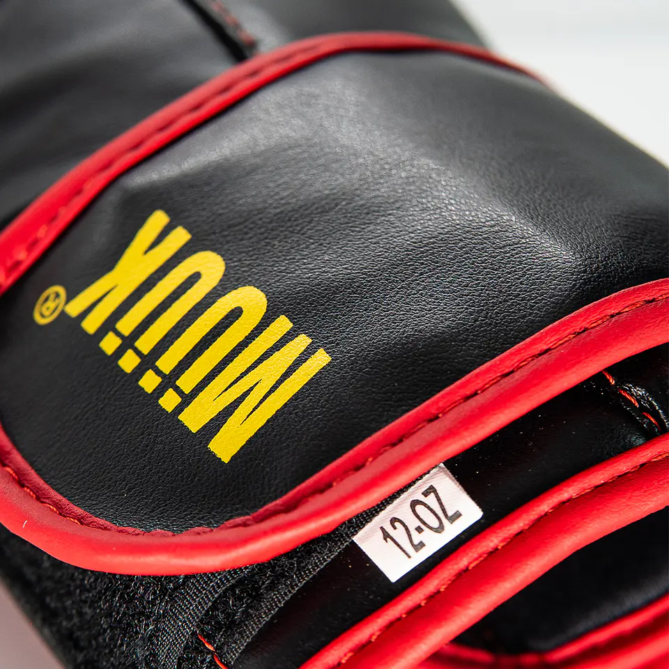 Guante De Box Muuk PU K.O. Negro-Rojo 6