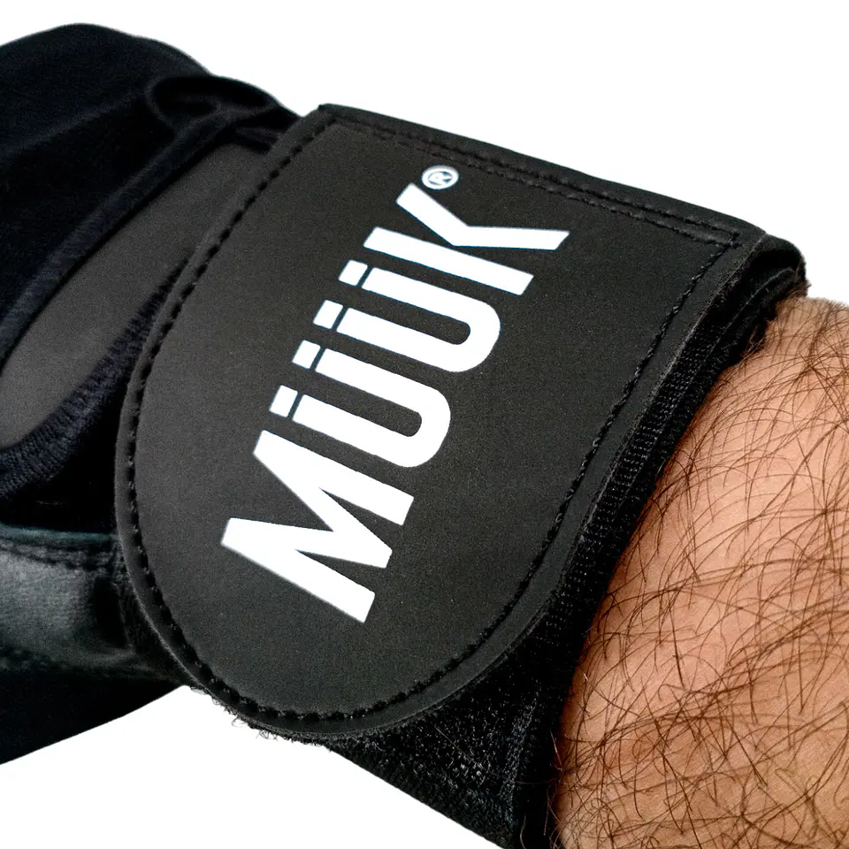 Guante de Pesas Cuero Muuk Negro-Rojo 9