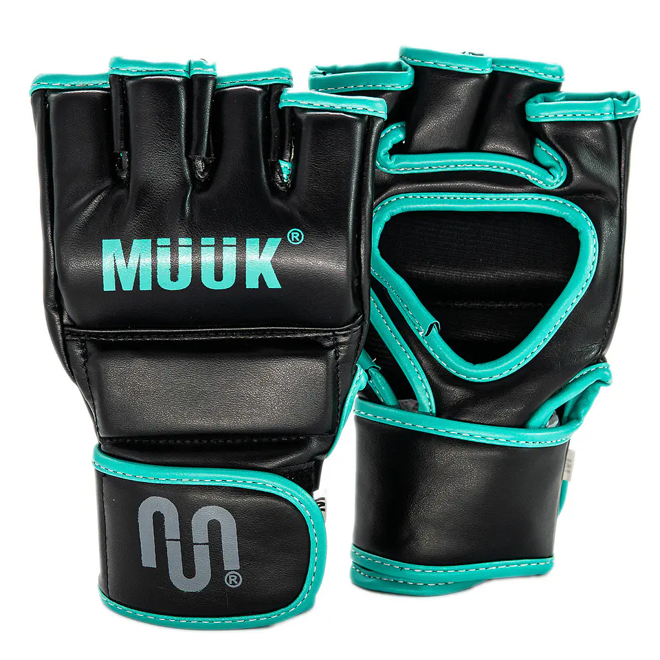 Guantilla MMA K.O. Muuk Negro-Turquesa 1