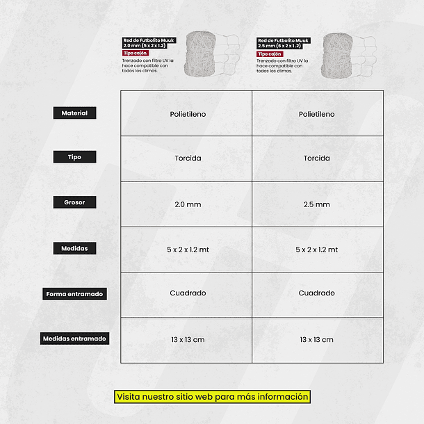 Red de Futbolito Muuk 2.0 mm (5 X 2 X 1.2) 6
