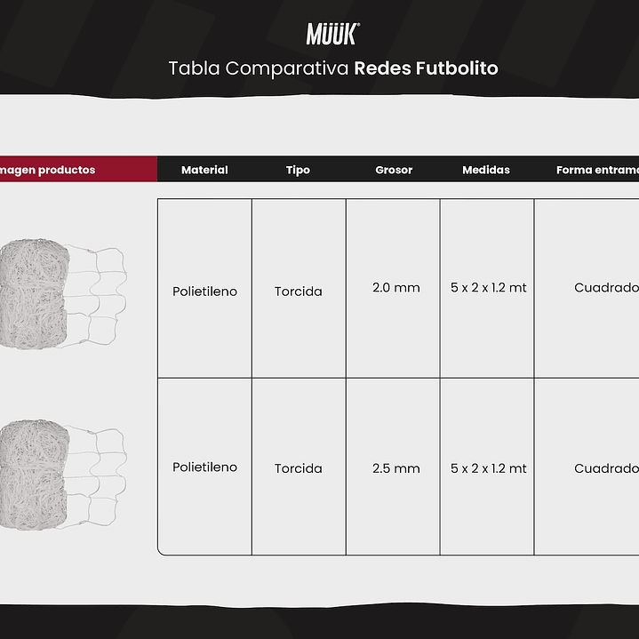 Red de Futbolito Muuk 2.0 mm (5 X 2 X 1.2) 9
