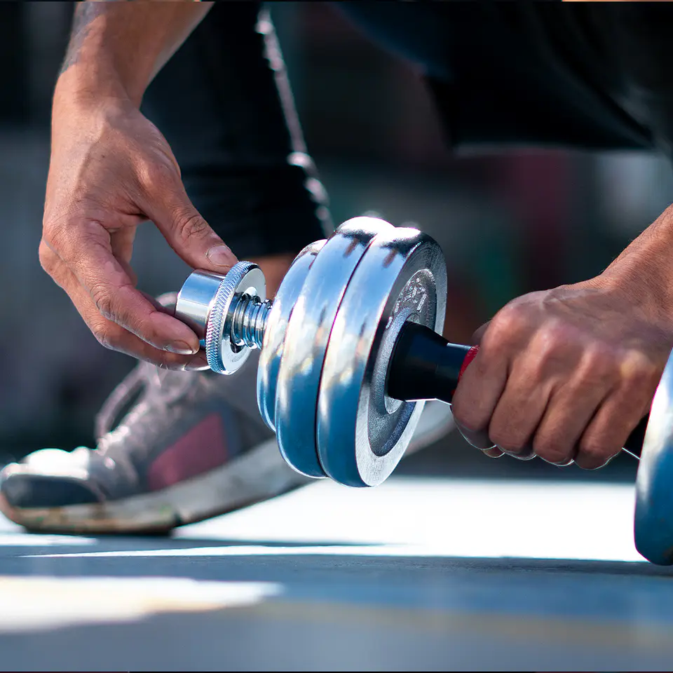 Set De Mancuernas Con Extensor 15 Kg Flott 4