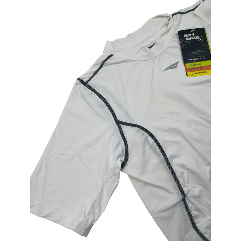 Camiseta De Compresion Penalty S11 Flex Manga Corta Blanca 2