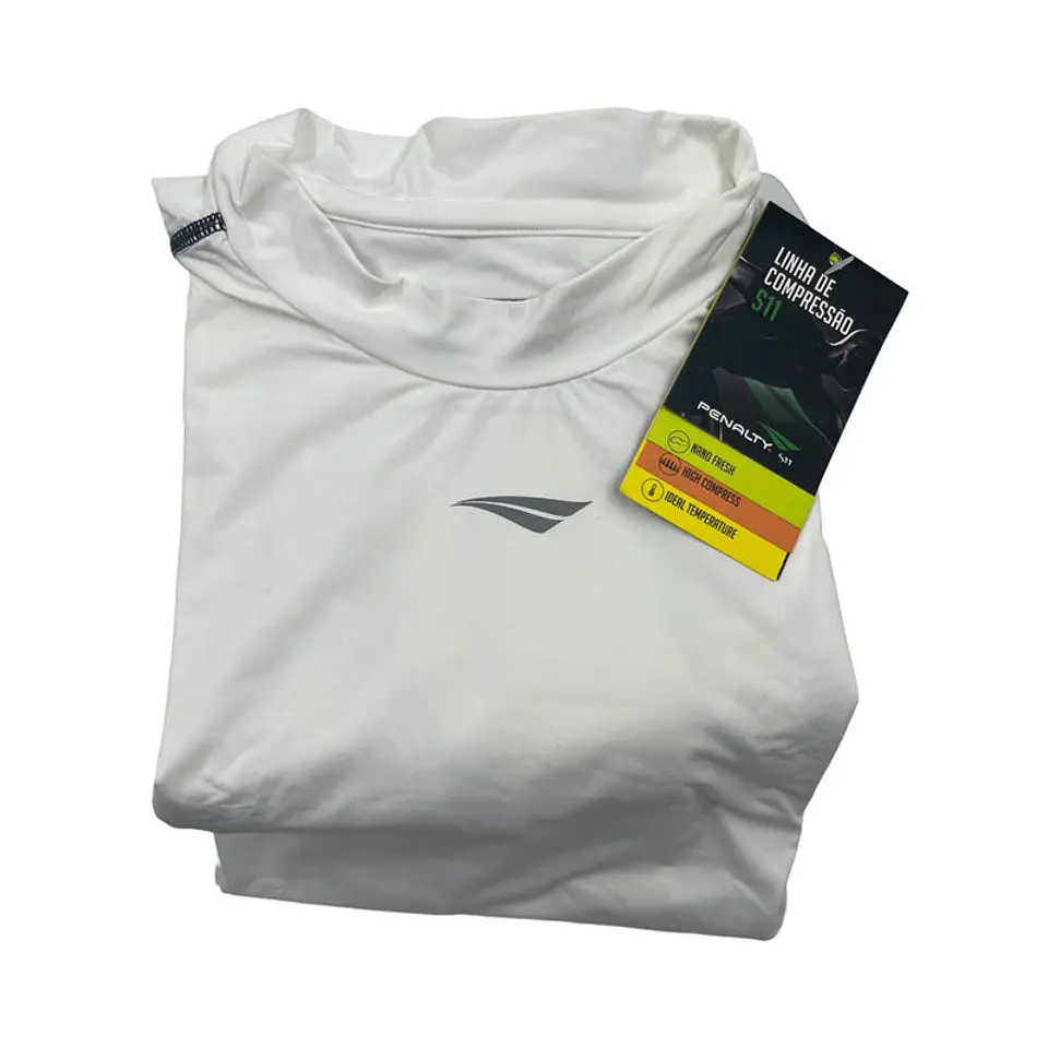 Camiseta De Compresion Penalty S11 Flex Manga Corta Blanca 3