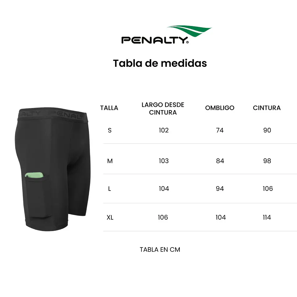 Calza Corta Penalty Skin 183 C/Bolsillo Negro 4