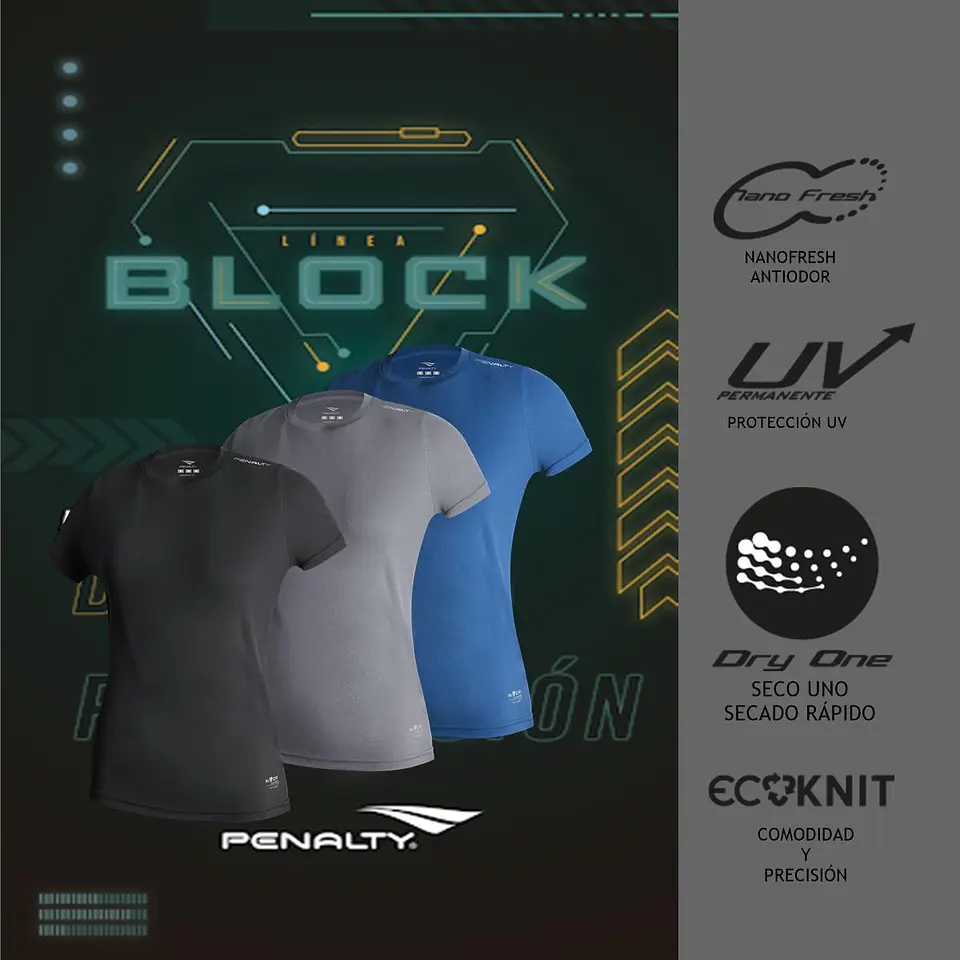Polera Block Femenina Azul 6