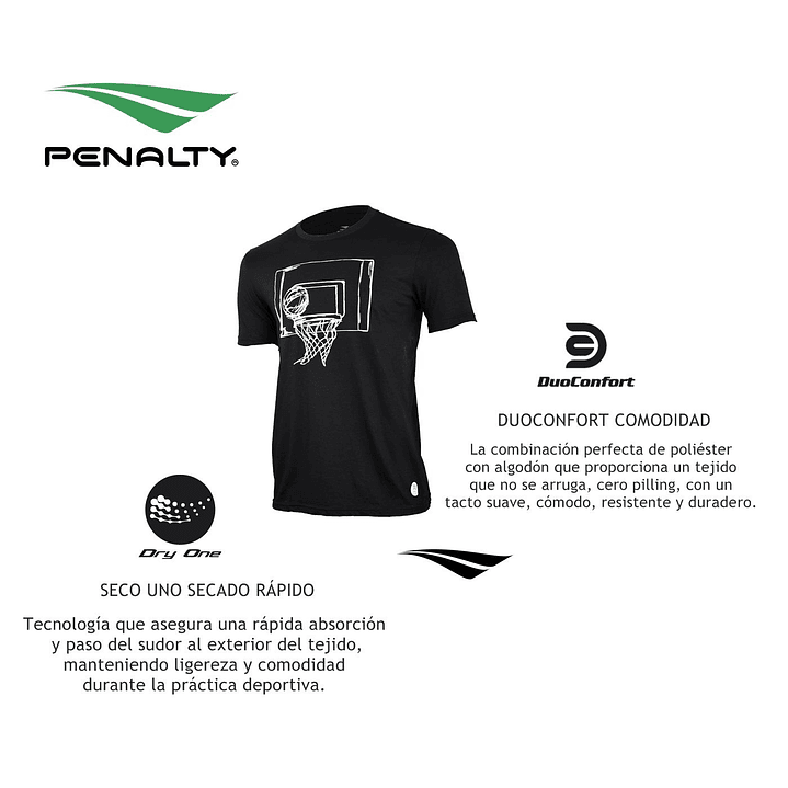 Polera Penalty Basket Blanco 2