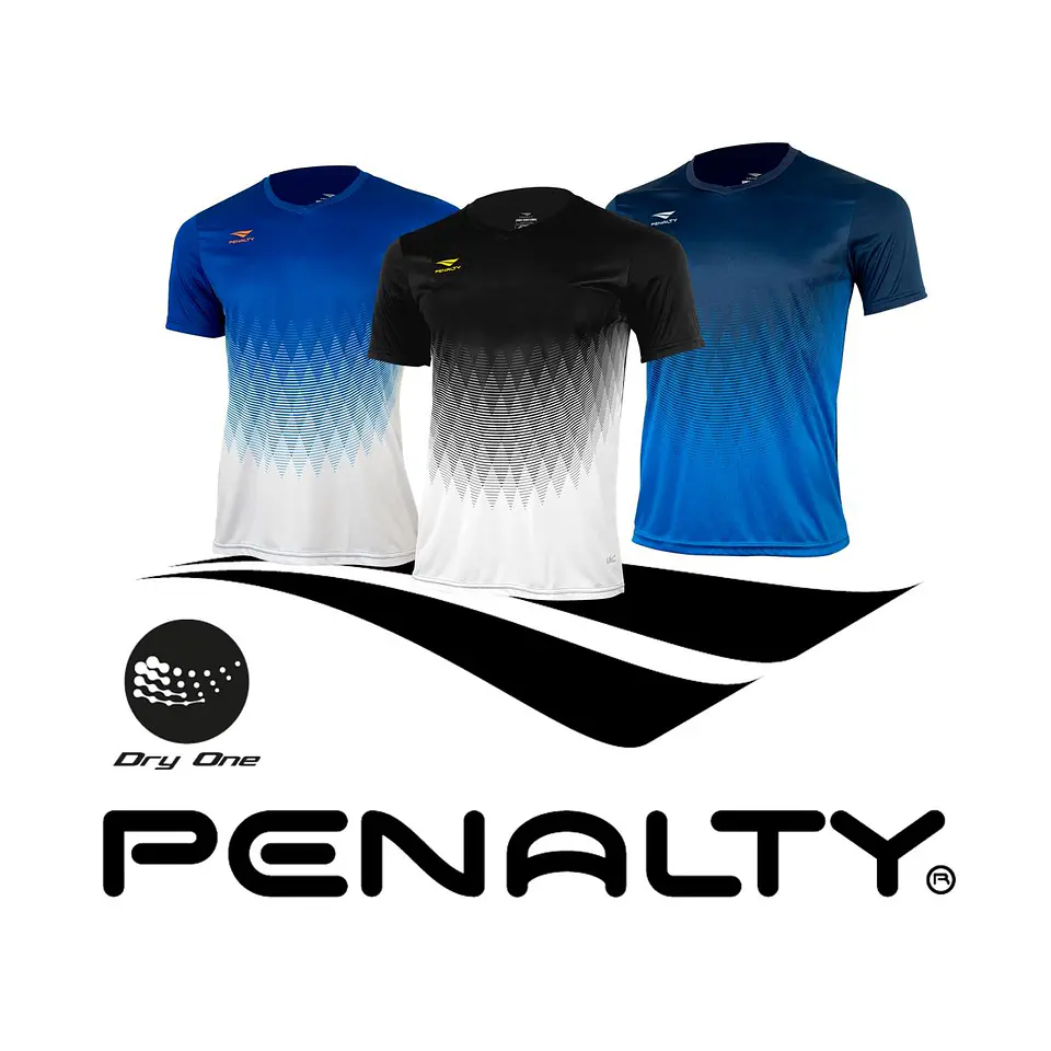 Polera Penalty Prisma Negro Blanco 8
