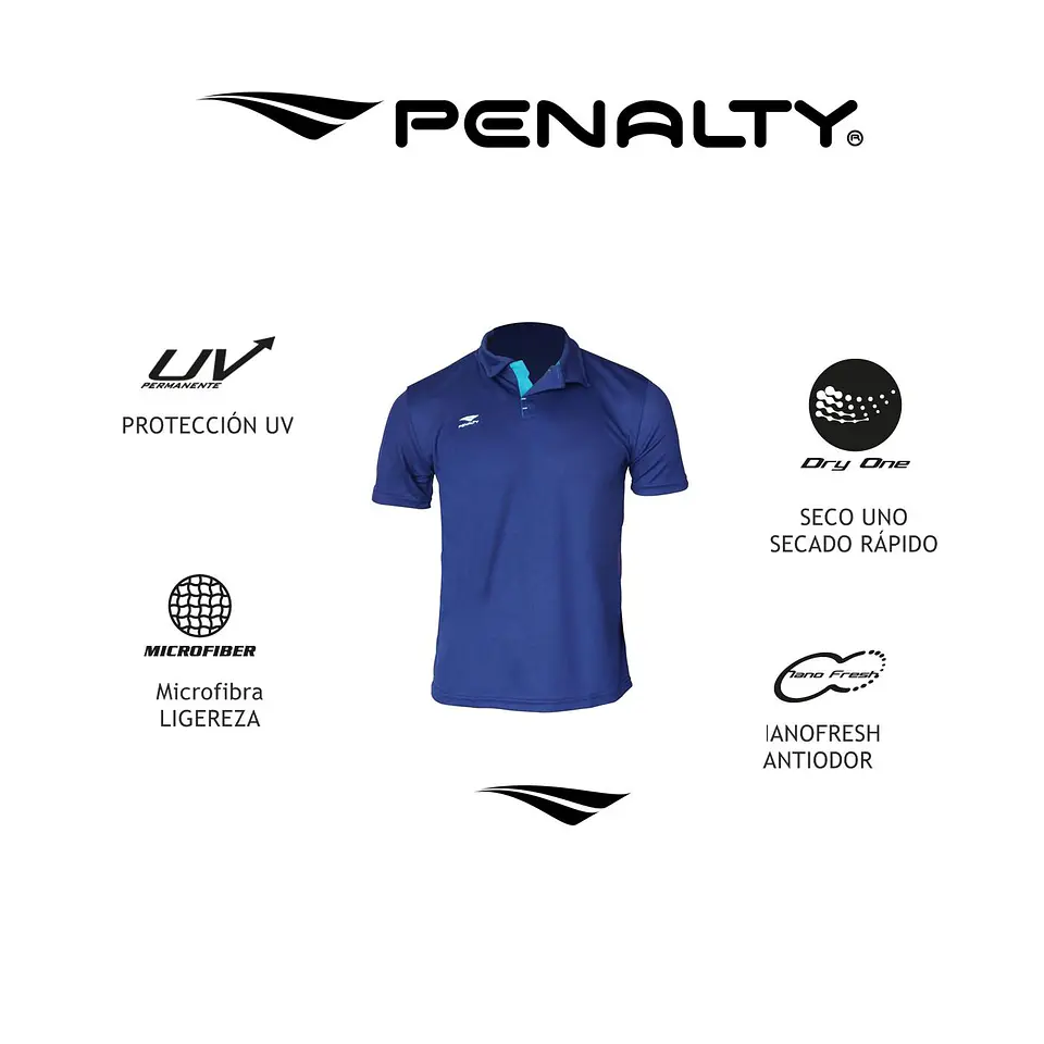 Polera Penalty Polo Br70 UV Negro 6