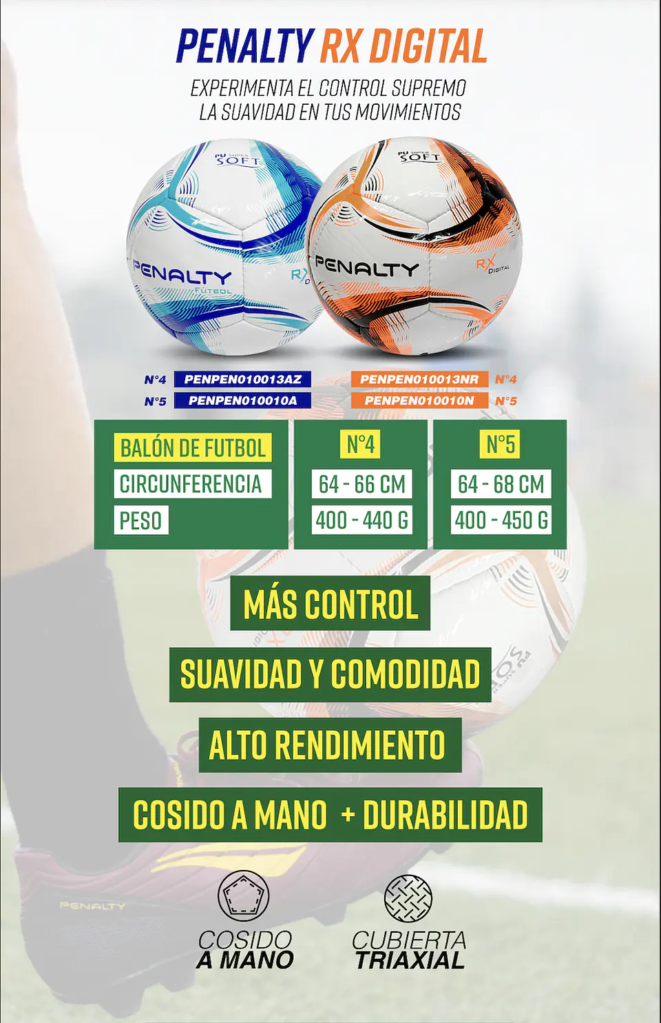 Balón de Fútbol Penalty RX Digital Nº5 19