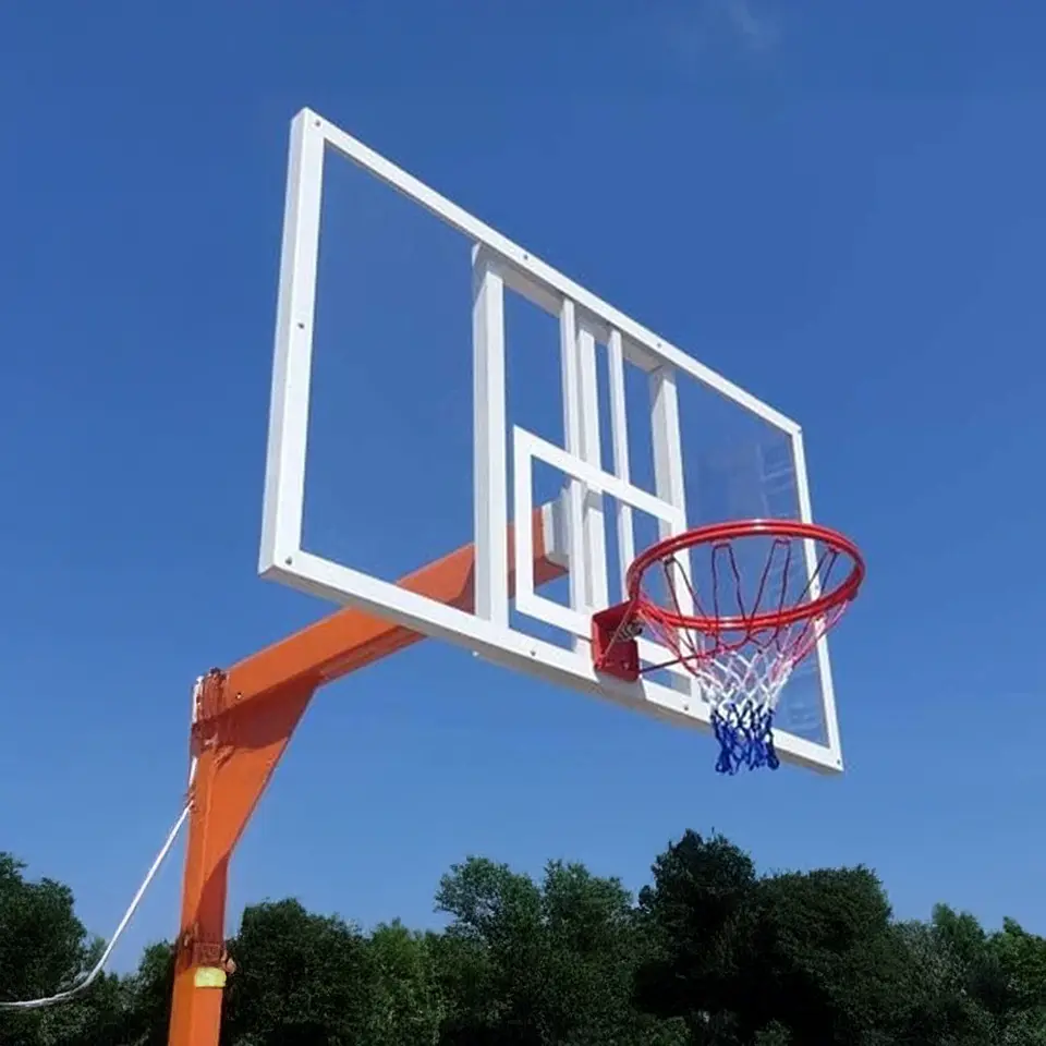Tablero de Básquetbol Acrílico Retráctil Hacia el Costado 1