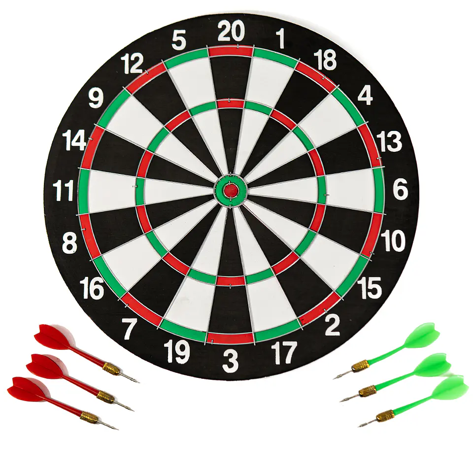 Tablero De Dardos Bus Sport 15 Pulgadas + 6 Dardos 1