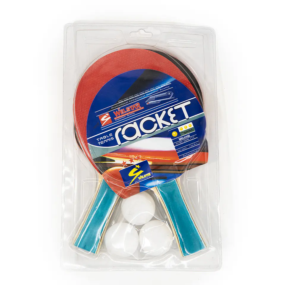 Set Paletas de Ping Pong + Pelotas Welstar 2