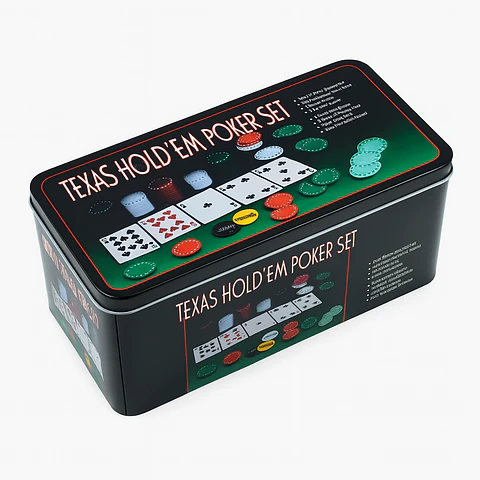 Set de Póker 200 Fichas + Cartas + Paño Texas Hold'em