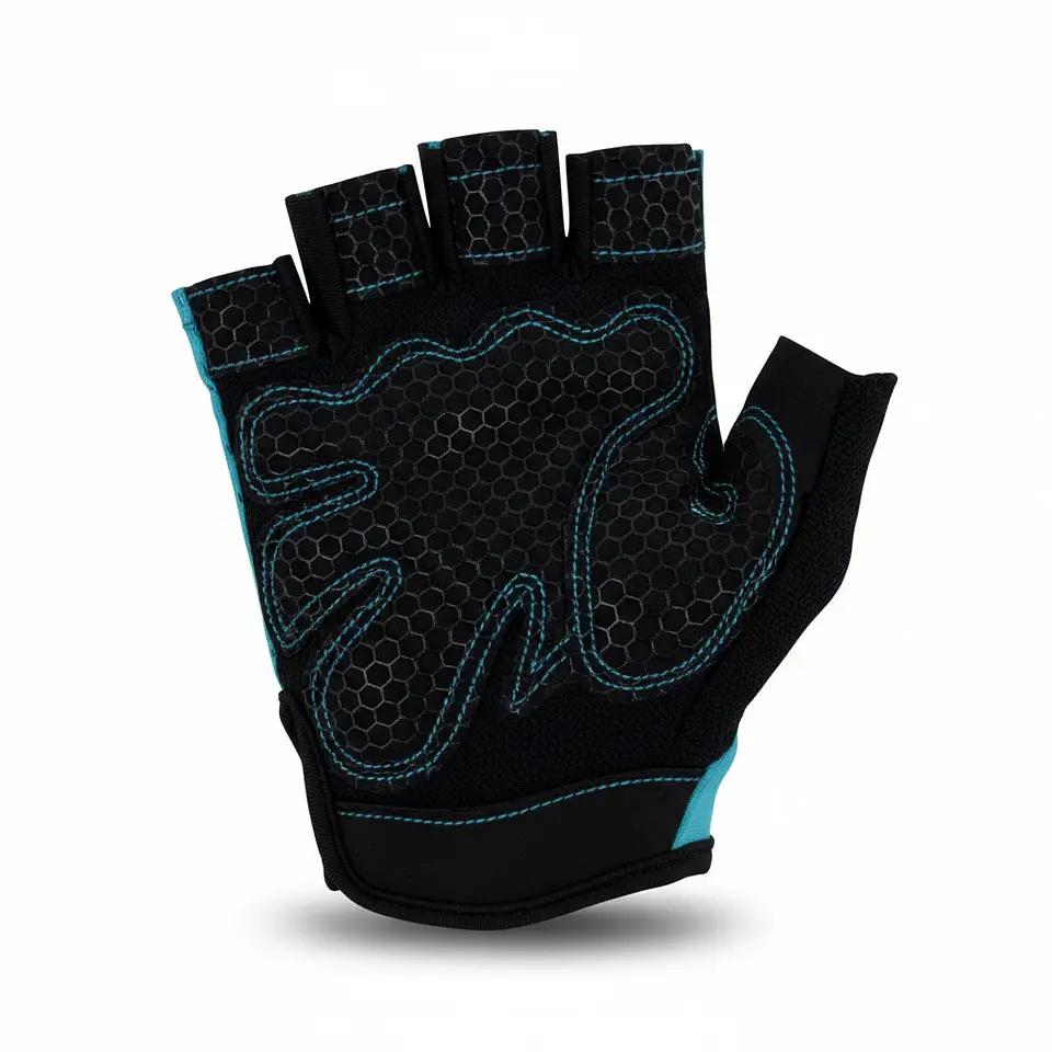 Guante de Pesas Muuk Fit Grip Celeste 4